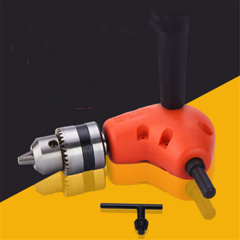 90 DEGREE RIGHT ANGLE DRILL ATTACHMENT DRIVE ADAPTER WITH KEYED CHUCK POWER TOOL