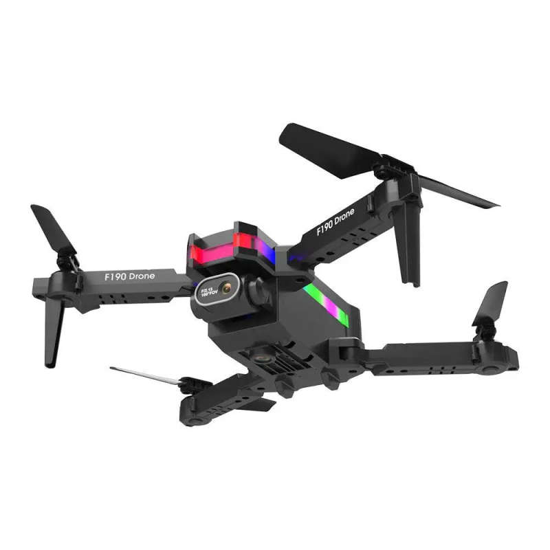 F190 Toy Drone - With 4K Camera F/2.15 100° FOV Led Night Flight Foldable Mini Drone