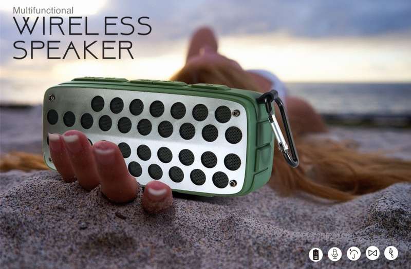 New Rixing Outdoor Wireless Speaker NR-4011 IPX4 Water Proof Metal Bluetooth Speaker
