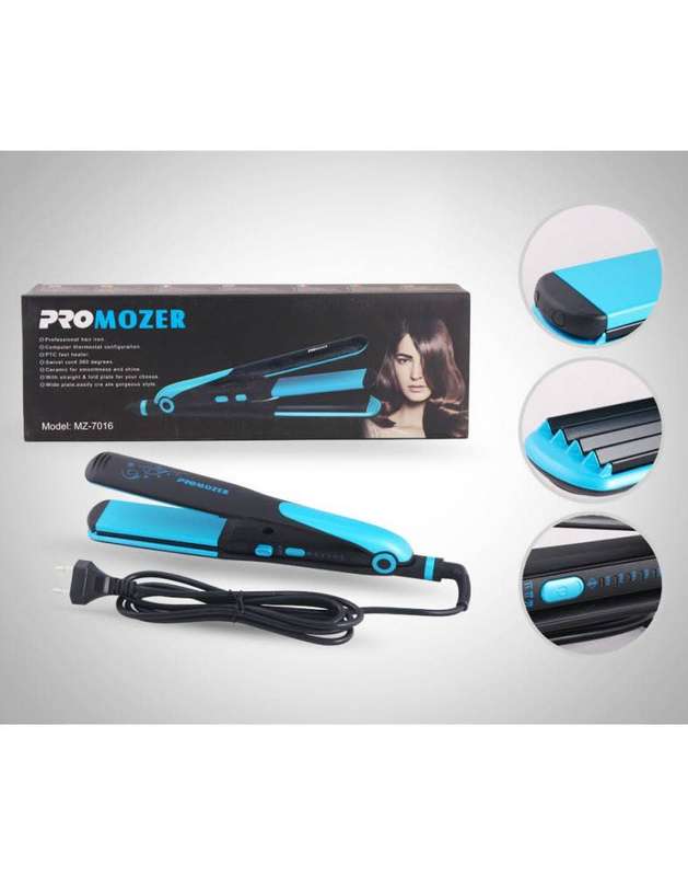 Pro Mozer -  MZ-7016 2 in 1 flat Iron for hair - Curly or straight