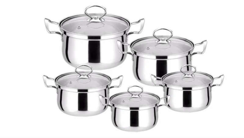 Condere 10 Piece Stainless Steel Pot Set