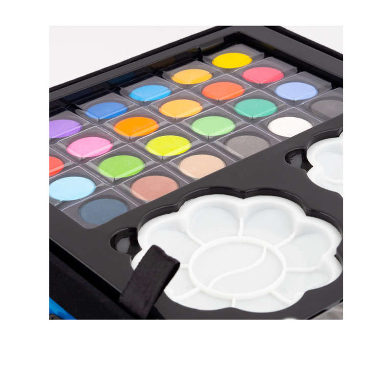 00 PCS-Unicorn Art Painting Set with Aluminum Alloy Case - Blue