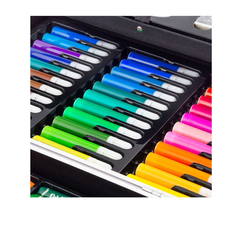 00 PCS-Unicorn Art Painting Set with Aluminum Alloy Case - Blue