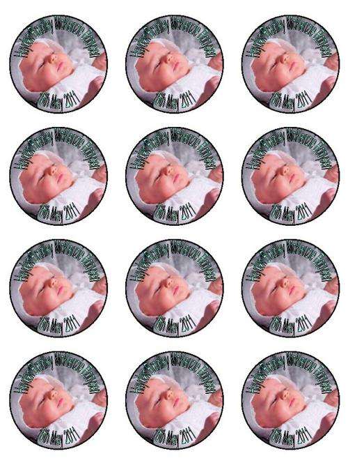 12 EDIBLE CUP CAKE TOPPERS