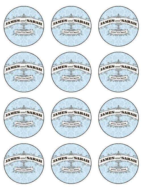 12 EDIBLE CUP CAKE TOPPERS