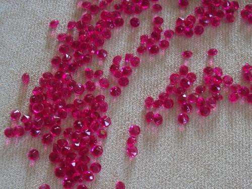 1000 FUCHIA 2  ACRYLIC DIAMOND CONFETTI 4.5mm