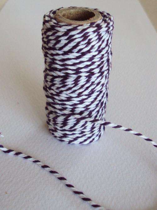 DARK PURPLE AND WHITE BAKERS TWINE