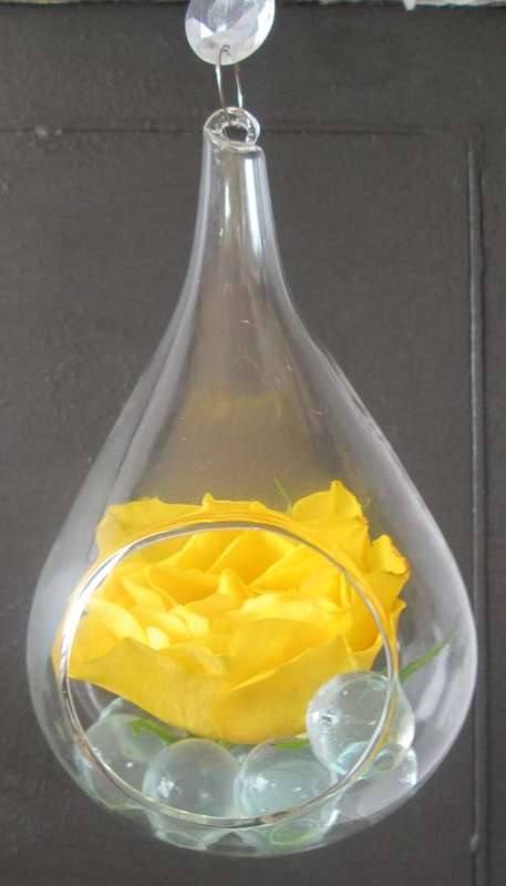 Beautiful Glass Hanging Orbs- Pear Shaped