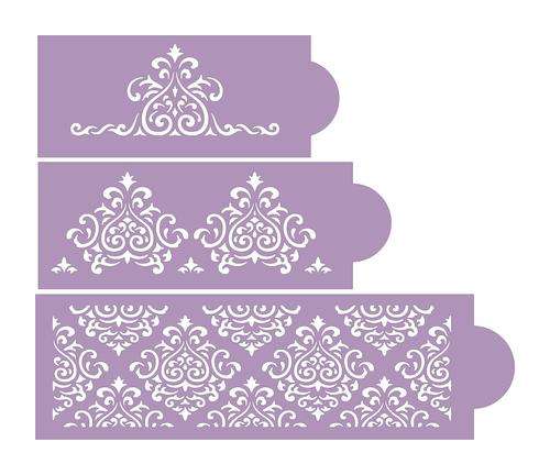 3 TIER CAKE STENCIL SET