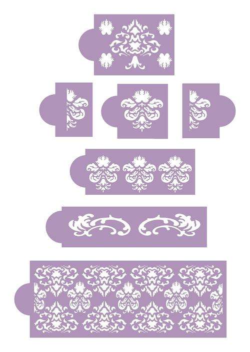 5 TIER CAKE STENCIL SET
