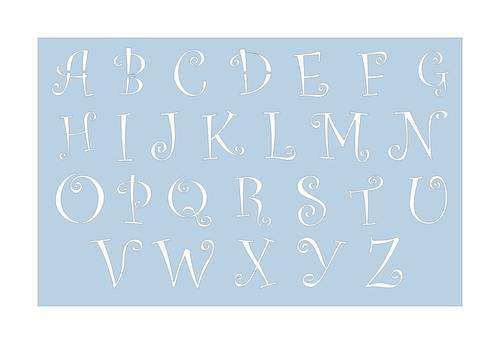 ALPHABET CAKE STENCIL