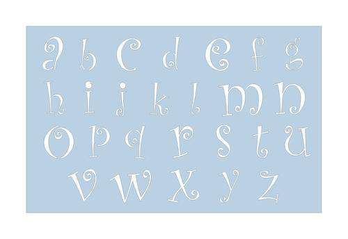 ALPHABET CAKE STENCIL
