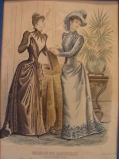 1889 FASHION PRINT FROM MAGASIN DES DEMOISELLES