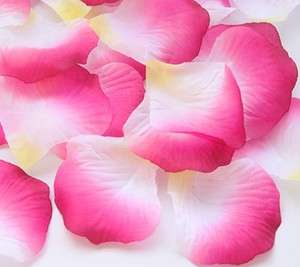 100 SILKY ROSE PETALS - TABLE CONFETTI