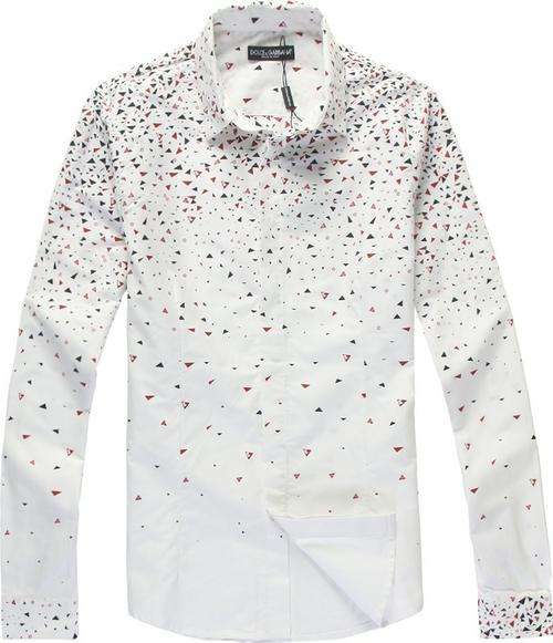 2012 new Dolce&Gabbana suihua gradient self long sleeve men's shirt.