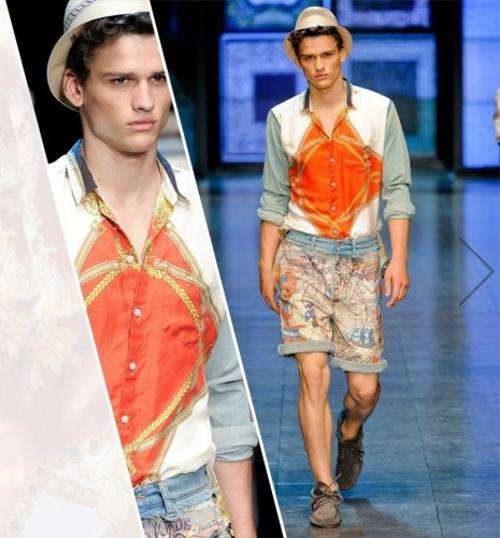 The cool silk stitching tide for Men -  Slim long-sleeved shirt.