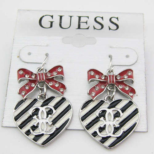 GUESSred bow tie earrings discounted