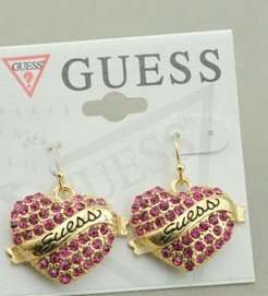 2012 brand new GUESS heart earrings
