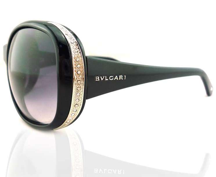 Authentic Bvlgari  BVLGARI8058 luxury crystal diamond Sun wave Lady glasses.