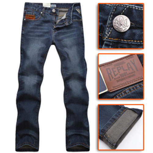 Replay straight men's high-end fashion purch jeans