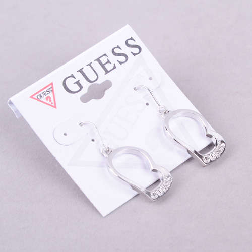brand new GUESS silver shoes earrings