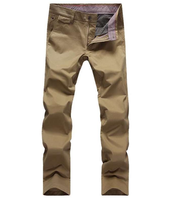 Tommy new authentic men's simple and straight cotton casual pants with shop bag size 34.