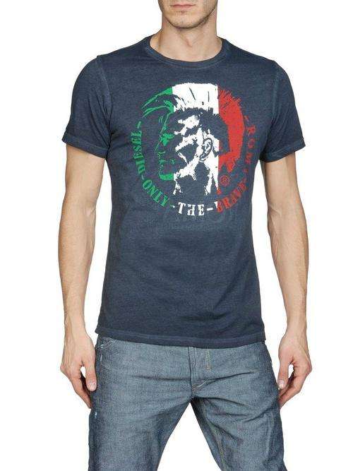 Stylish diesel t shirt slim fit short sleeve for men size Medium.