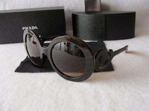 Retro cloud PRADA plate size face female stars sunglasses.