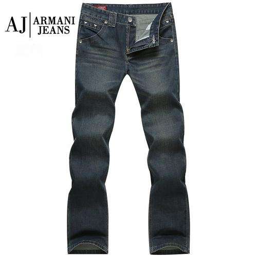 Armani thin section minimalist embroidery straight cut cotton men's jeans size 36.