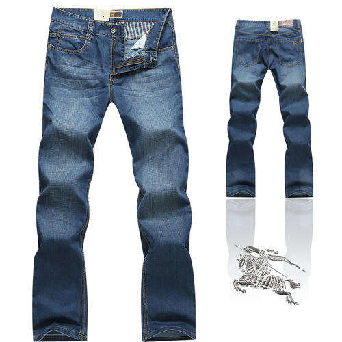 Business Men's thin cotton Burberry luxury home straight cut jeans.