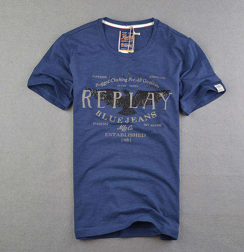 2015 Men's short-sleeved REPLAY round neck T-shirt.