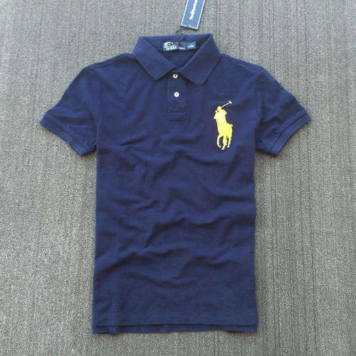 Brand new RALRH LAUREN embroidered standard high-end men cotton fabric short-sleeved T-shirt.