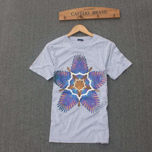 Brand new MARCELO BURLON high-end men cotton round neck short-sleeved T-shirt.
