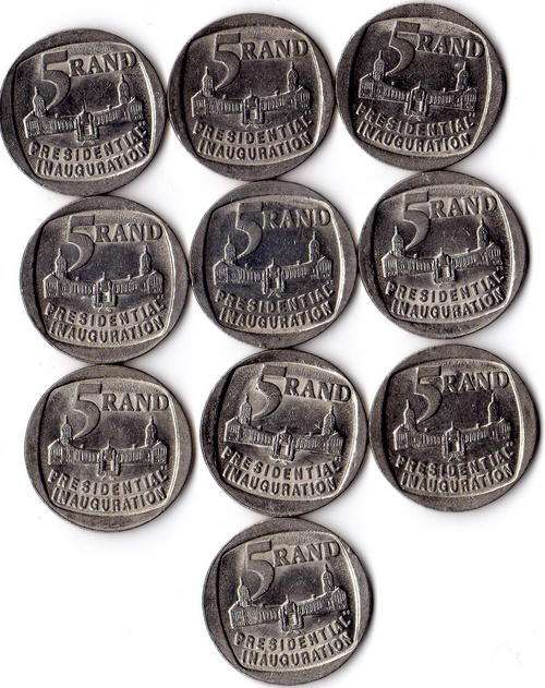 10 x 1994 Presidential Inauguration R5  *** BID PER COIN ***