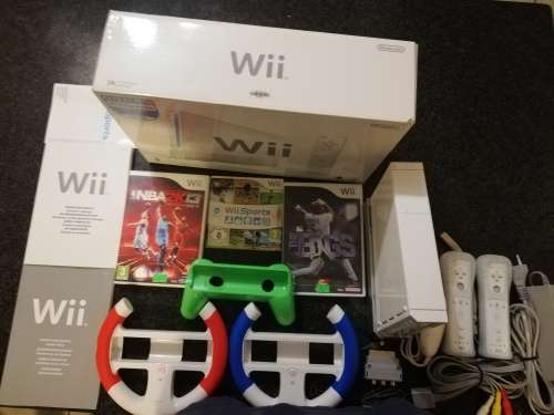 Wii White Console with x3 Wii Sports Games (Wii) - Bargain Buy