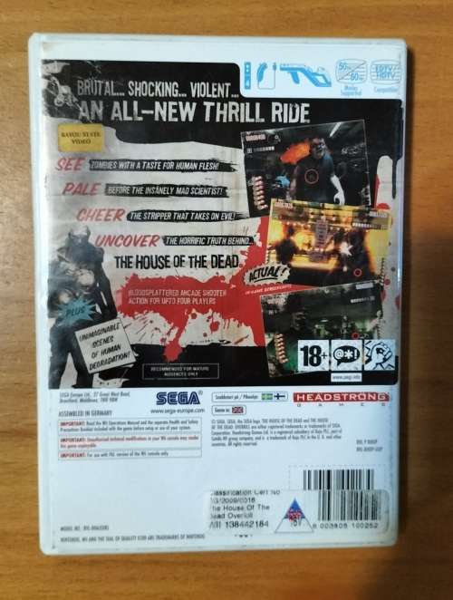 Wii game : House of the Dead Overkill (Wii)