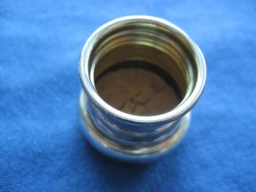 Vintage German Perfume Bottle with Solid 950 Silver Lid and Ground Glass Stopper