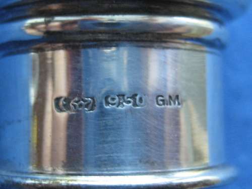 Vintage German Perfume Bottle with Solid 950 Silver Lid and Ground Glass Stopper