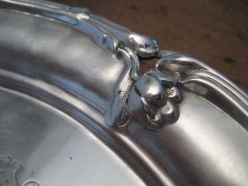 Antique Sterling Silver Salver Sheffield 1910 James Deakin and Sons 320 gm