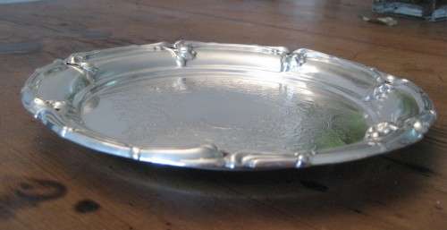 Antique Sterling Silver Salver Sheffield 1910 James Deakin and Sons 320 gm