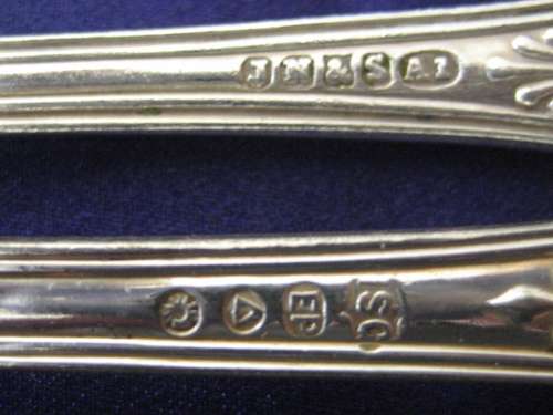 Kings and Queens Pattern harlequin set of 6 Silver Plated Dessert / Small Table Forks