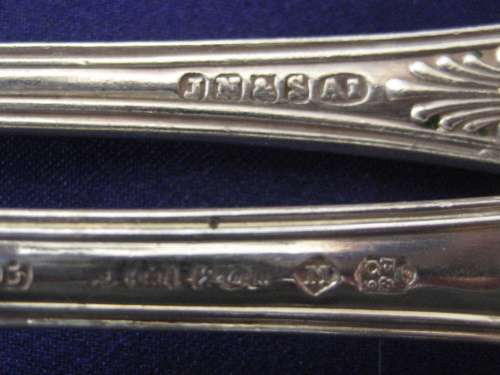 Kings and Queens Pattern harlequin set of 6 Silver Plated Dessert / Small Table Forks