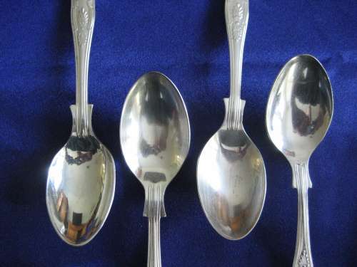Kings Pattern Spoons Job Lot Fruit, Tea and Coffee Spoons and an Egg Spoon
