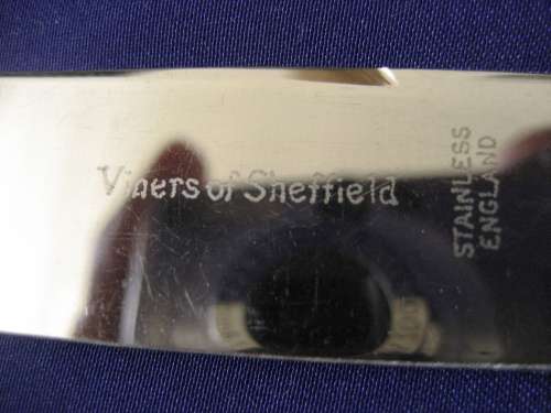 Six Kings Pattern Sheffield Silver Plate Handles Dessert / Small Table Knives Viners and Cooper Bros