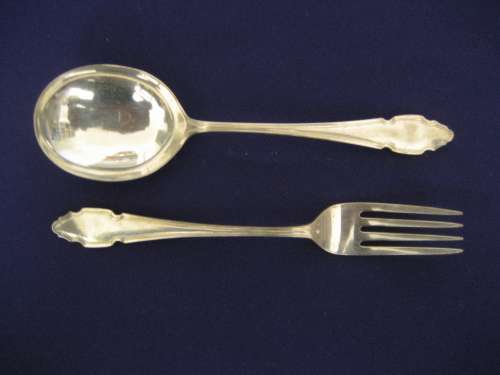 Delightful 12 Place Settings 24 Piece Silver Plated Dessert Set 12 Spoons and 12 Forks