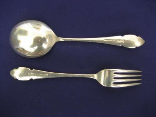Delightful 12 Place Settings 24 Piece Silver Plated Dessert Set 12 Spoons and 12 Forks