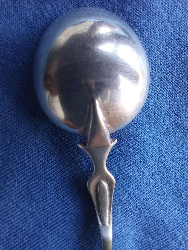 Solid  Silver Matched Pair Pastry Fork and Coffee Spoon Dutch 835
