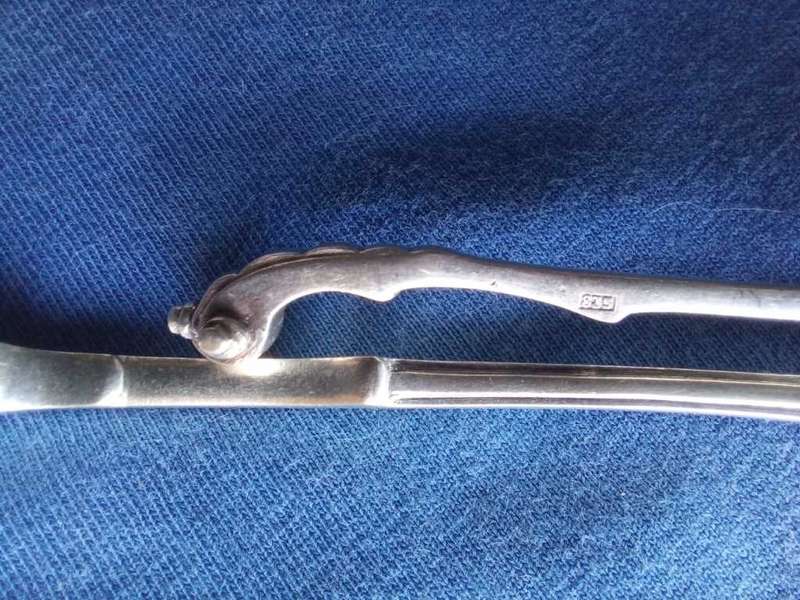 Solid  Silver Matched Pair Pastry Fork and Coffee Spoon Dutch 835