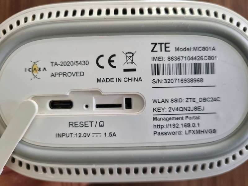 Unlocked ZTE MC801A 5G Wifi 6 Router ZTE 5G CPE Indoor Router 3,6gbps