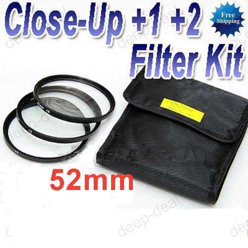 52 mm Macro Close-Up +1 +2 +4 Close Up Filter Kit